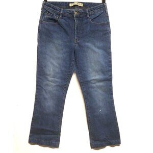 Express Womens Jeans Precision Fit Hipster Flare Blue 11/12 ankle stretch EUC